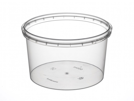 Verzegelbaar TP beker-pot-bak met diameter 118 mm. en inhoud 500 ml. - Joop Voet Verpakkingen